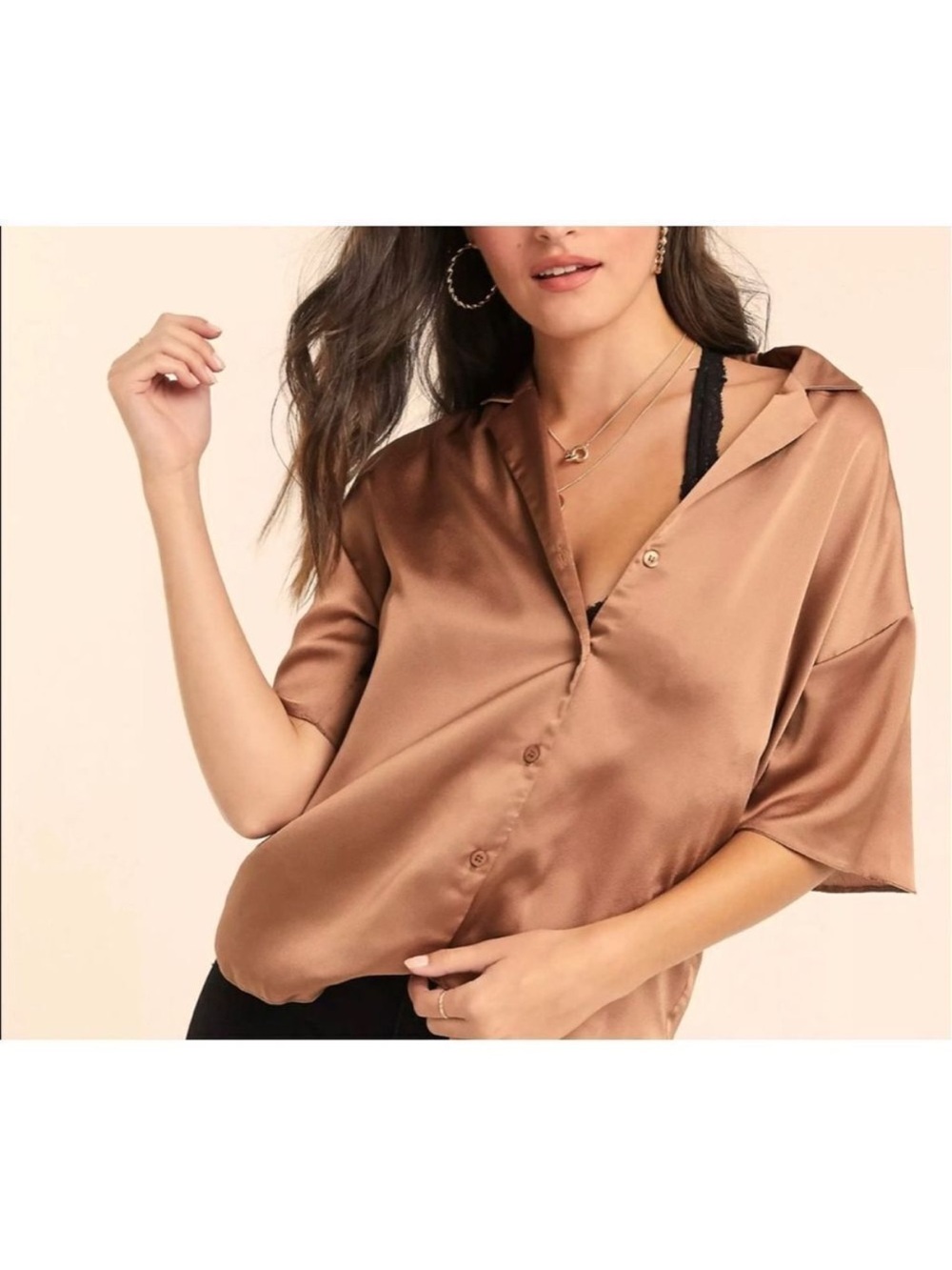 🤎NEW with tags!🤎House of Harlow 1960 satin top